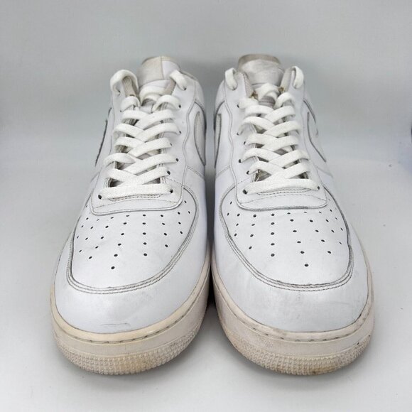 Nike Air Force 1 AF1 07 Low Men Size 18 Sneaker Shoes Triple White 315122-111 - Picture 3 of 12